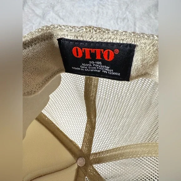 🚨 OTTO Beige Trucker Hat - Bold Statement - Picture 2 of 3